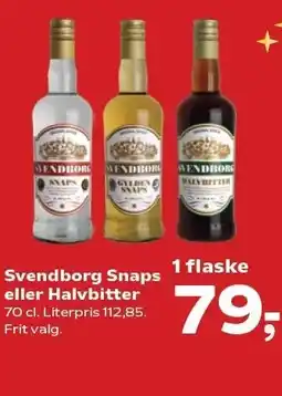 SuperBrugsen Svendborg Snaps eller Halvbitter tilbud