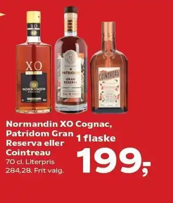 SuperBrugsen Normandin XO Cognac, Patridom Gran Reserva eller Cointreau tilbud