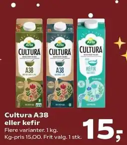 SuperBrugsen Cultura A38 eller kefir tilbud