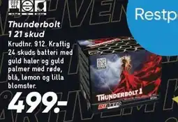 Bilka RIAKEO FIREWORKS Thunderbolt 1 21 skud tilbud