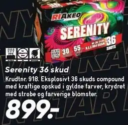 Bilka RIAKEO FIREWORKS Serenity 36 skud tilbud