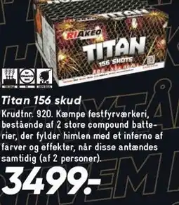 Bilka RIAKEO FIREWORKS Titan 156 skud tilbud