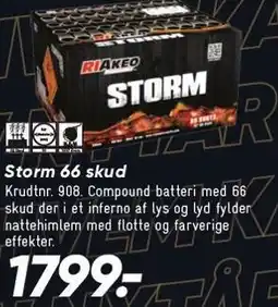 Bilka RIAKEO FIREWORKS Storm 66 skud tilbud