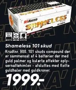 Bilka RIAKEO FIREWORKS Shameless 101 skud tilbud