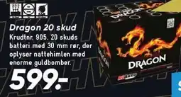 Bilka RIAKEO FIREWORKS Dragon 20 skud tilbud