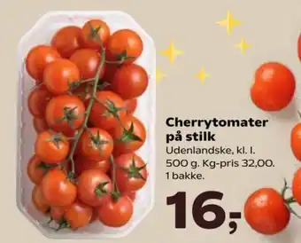 Kvickly Cherrytomater på stilk tilbud