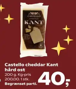 Kvickly CASTELLO cheddar Kant hård ost tilbud