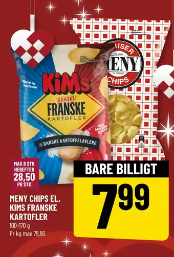 Løvbjerg MENY CHIPS EL. KIMS FRANSKE KARTOFLER tilbud