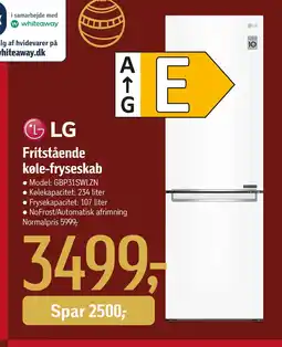 Føtex Fritstående køle-fryseskab tilbud