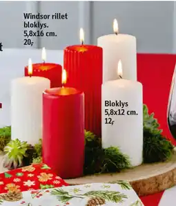 Føtex Windsor rillet bloklys tilbud
