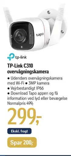 Føtex TP-Link C310 overvågningskamera tilbud