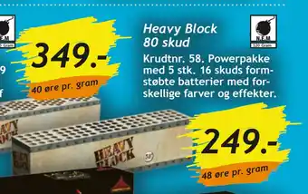 Bilka Heavy Block 80 skud tilbud