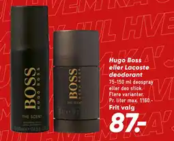 Bilka Hugo Boss eller Lacoste deodorant tilbud