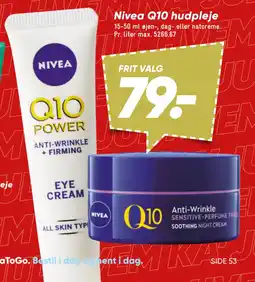 Bilka Nivea Q10 hudpleje tilbud