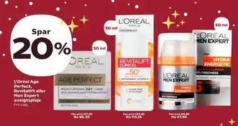 SuperBrugsen L’Oréal Age Perfect, Revitalift eller Men Expert ansigtspleje tilbud