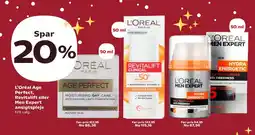 Kvickly L’Oréal Age Perfect, Revitalift eller Men Expert ansigtspleje tilbud