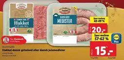 Lidl Hakket dansk grisekød eller dansk julemedister tilbud