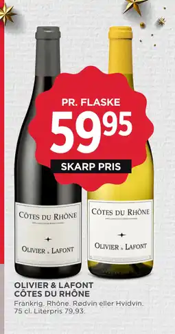 MENY OLIVIER & LAFONT CÔTES DU RHÔNE tilbud