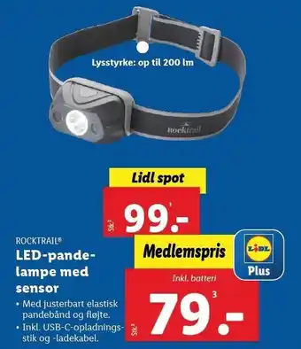 Lidl LED-pande-lampe med sensor tilbud