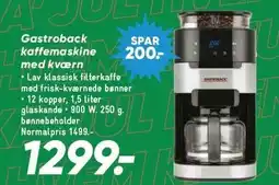 Bilka Gastroback kaffemaskine med kværn tilbud