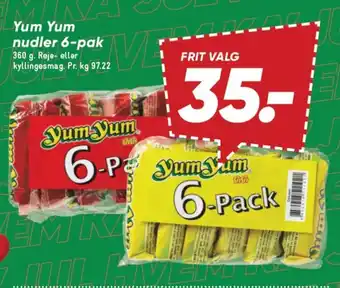 Bilka YUM YUM nudler 6-pak tilbud
