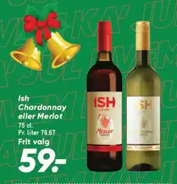 Bilka ISH Chardonnay eller Merlot tilbud