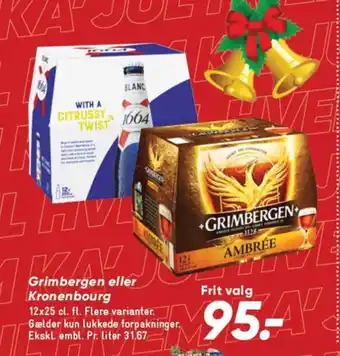 Bilka GRIMBERGEN eller Kronenbourg tilbud