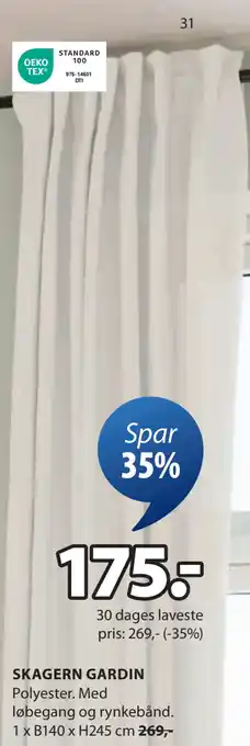 JYSK SKAGERN GARDIN tilbud
