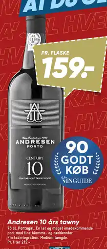 Bilka Andresen 10 års tawny tilbud