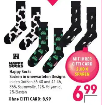 Citti Happy socks socken in unerwarteten designs tilbud