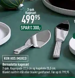 Imerco Bernadotte kagesæt tilbud