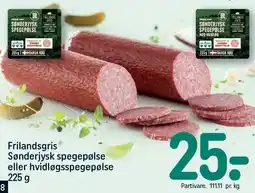 REMA 1000 Frilandsgris Sønderjysk spegepølse eller hvidløgsspegepølse 225 g tilbud