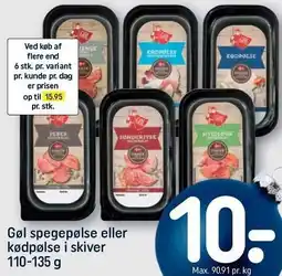 REMA 1000 Gøl spegepølse eller kødpølse i skiver tilbud