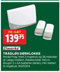 jem & fix TRÅDLØS DØRKLOKKE tilbud