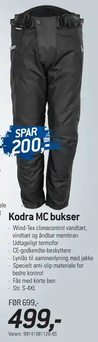 Thansen Kodra MC bukser tilbud
