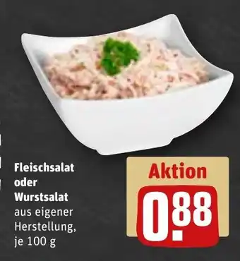 REWE Fleischsalat oder wurstsalat tilbud