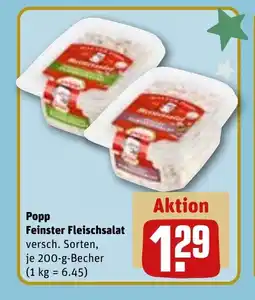 REWE POPP Feinster fleischsalat tilbud