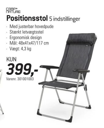 Thansen Positionsstol tilbud