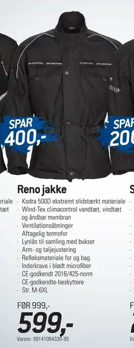 Thansen Reno jakke tilbud