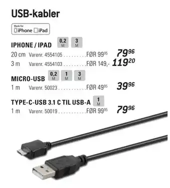 USB-kabler