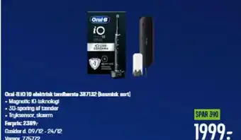 Elgiganten Oral-B 10 10 elektrisk tandbørste 387132 (kosmisk sort) tilbud