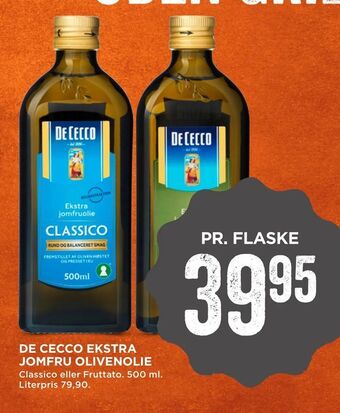MENY De cecco ekstra jomfru olivenolie tilbud