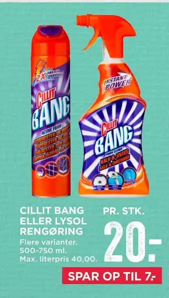 Cillit bang eller lysol rengøring