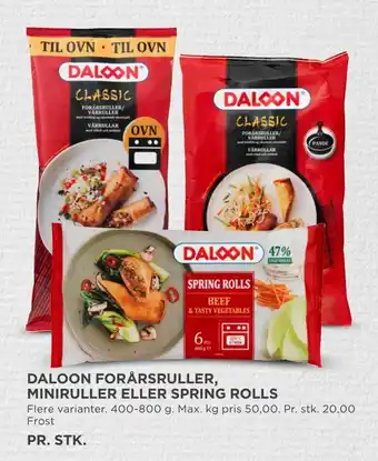 MENY Daloon forårsruller, miniruller eller spring rolls tilbud