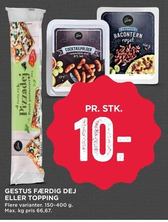 MENY Gestus færdig dej eller topping tilbud