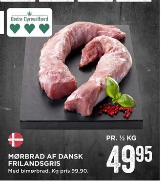 MENY Mørbrad af dansk frilandsgris tilbud