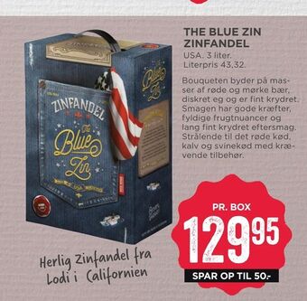 MENY The blue zin zinfandel tilbud