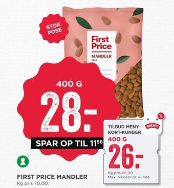MENY First price mandler tilbud