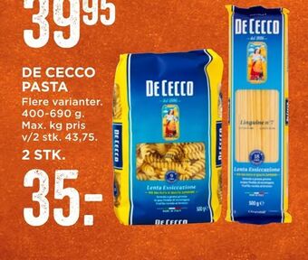 MENY De cecco pasta tilbud