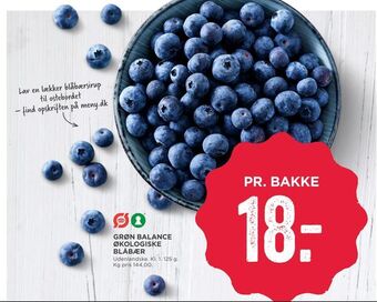 MENY Grøn balance økologiske blåbær tilbud